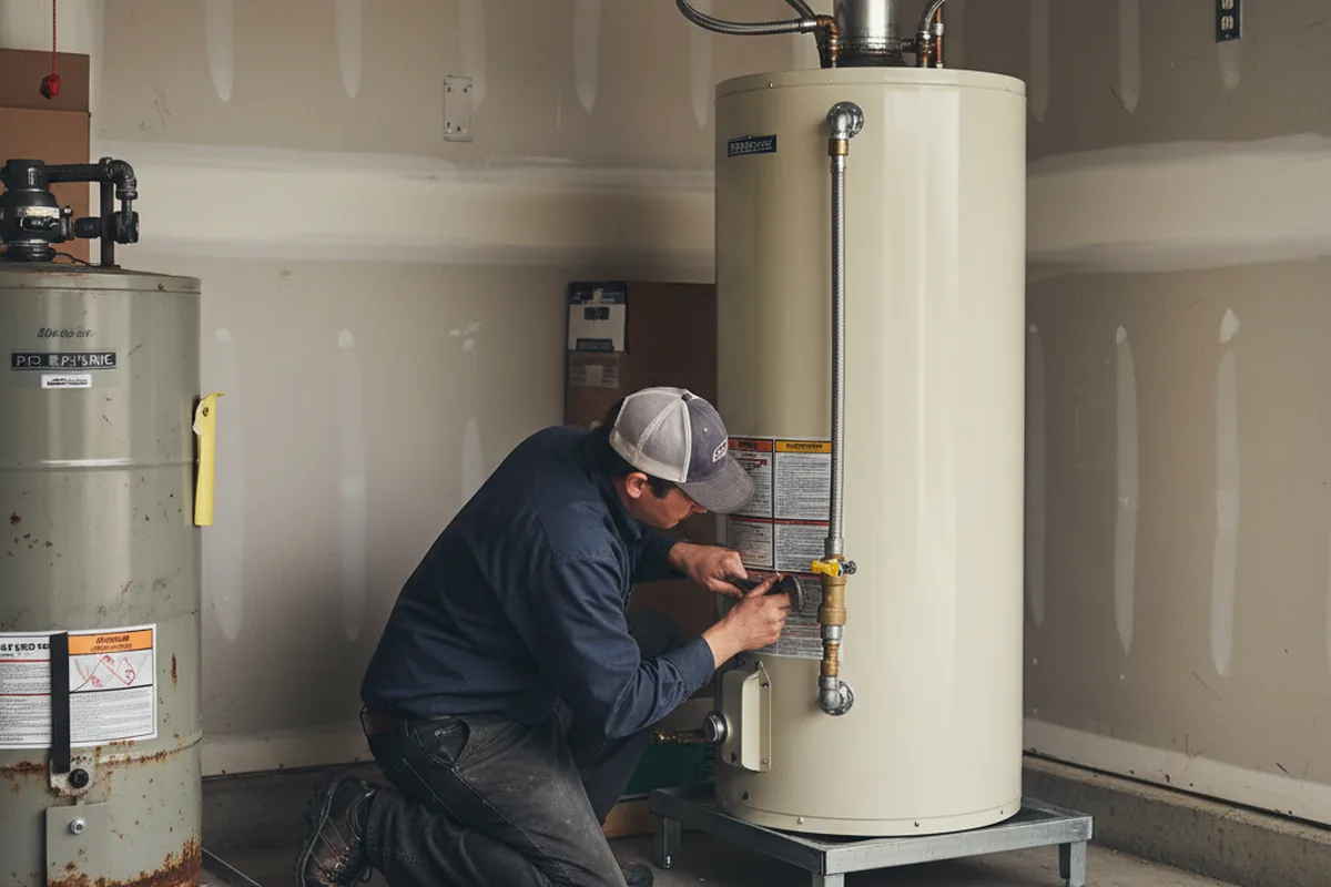 Water heater and shutoff valve replacement in Kent City